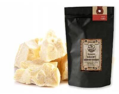 KAKAOVÉ MÁSLO 1 KG DEODORIZOVANÉ PŘÍRODNÍ KAKAOVÝ TUK 100%