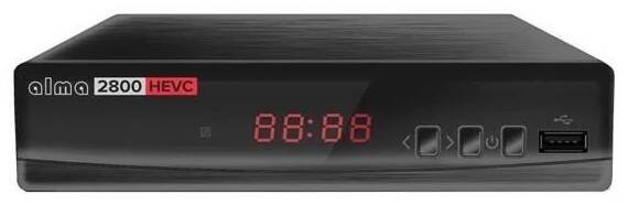 Set-top box ALMA 2800 s DVB-T2 s HEVC (H.265) černý
