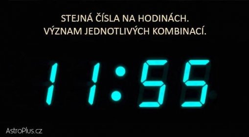 Stejná čísla na hodinách — význam jednotlivých kombinací | ProNáladu.cz