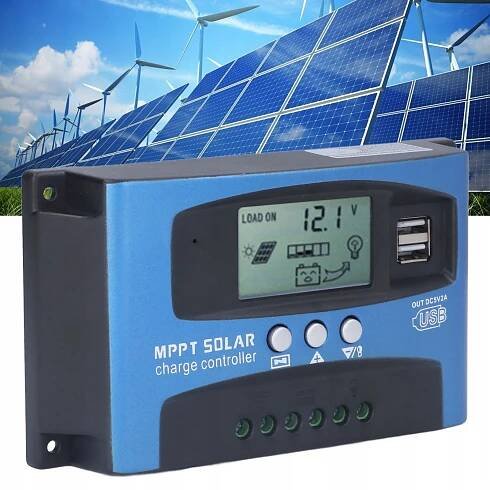 REGULÁTOR NABÍJENÍ BATERIE 40A SOLÁRNÍ REGULÁTOR 12V 24V