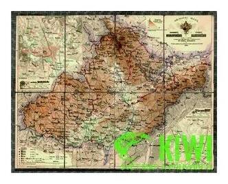 nástěnná mapa Morava a Slezsko historická 89x70cm