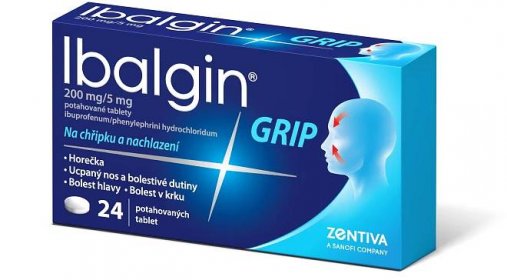 Ibalgin Grip 200mg/5mg por.tbl.flm.24 - Lékárna Damona