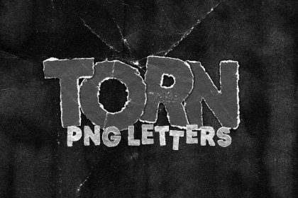 TORN PNG LETTERS PACK for Halloween-GenZ Academy