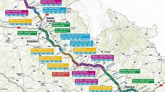 Už 50 let stavíte D35, vytkla kontrola resortu dopravy. Hotovo má být v roce 2029 - iDNES.cz
