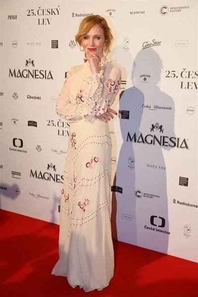 Anna Geislerová na udílení cen Český lev (Praha, 10. března 2018)