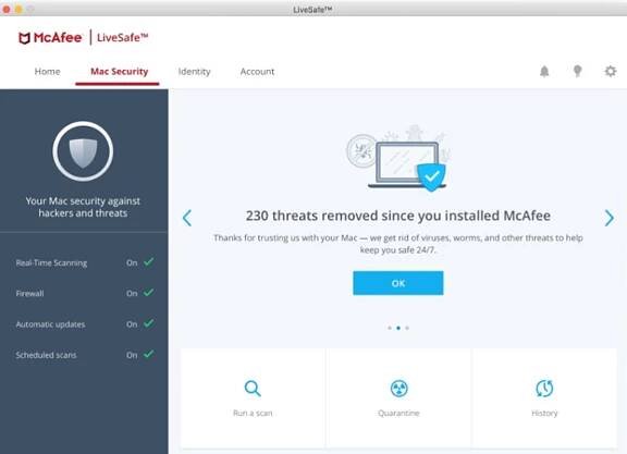 McAfee’s Antivirus is available on a wide range of operating systems. There are a few versions with different options.