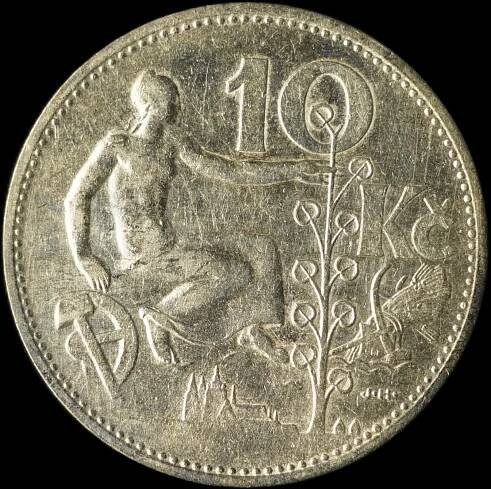 10 Koruna 1930 - Československo - Numismatika