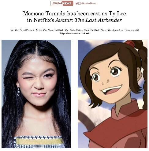 Momona Tamada has been cast as Ty Lee in the live-action Avatar: The Last Airbender series!