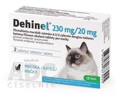 DEHINEL 230 mg/20 mg pre mačky tbl flm 1x2 ks