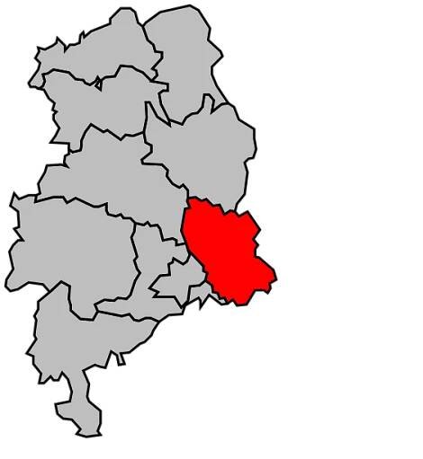 Kanton na mapě arrondissementu Figeac