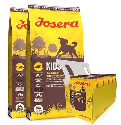 JOSERA Kids 2 x 12,5kg pro mladé psy středních a velkých plemen + 5 x 900g GRATIS