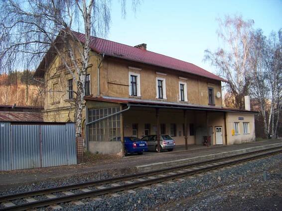 stanice Praha-Hlubočepy (původní), dnes již dvoukolejná výhybna