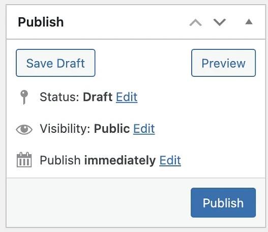 Post Publishing Options Classic Editor