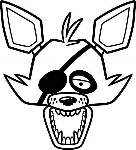 a black and white cartoon dog with big teeth