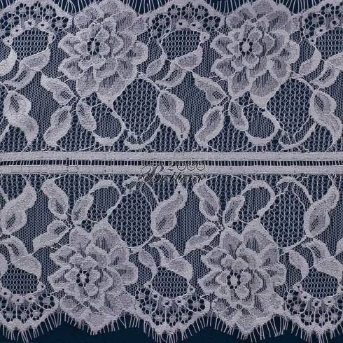 Chantilly polyamide lace color white art. PF0134 package 3mt