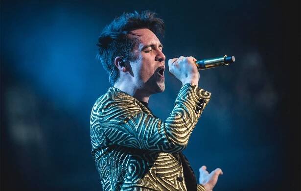 Brendon Urie of Panic! At The Disco performing live onstage