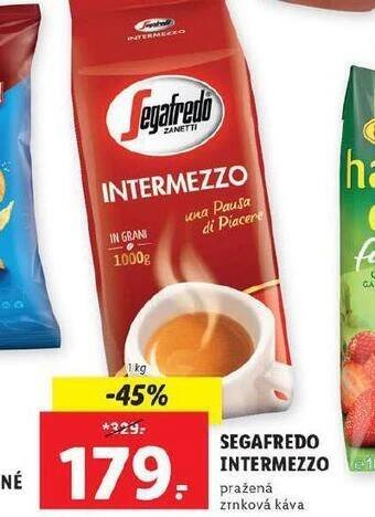 Lidl Segafredo intermezzo pražená zrnková káva nabídka