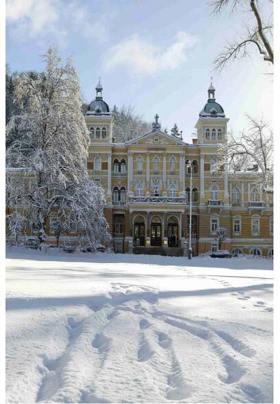 Hotel Nové Lázně v zimě