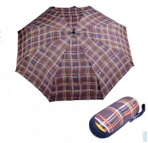 X1 - extra malý skládací deštník s pouzdrem ice cubes brown 898116322, KNIRPS
