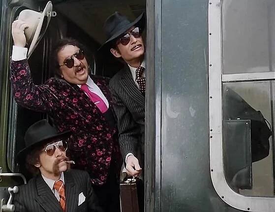Jirí Kodet, Marián Labuda, and Miroslav Streda in Buldoci a tresne (1981)