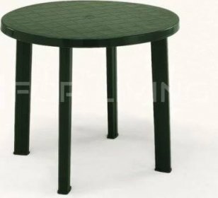 Plastový zahradní stůl Tondo, zelený