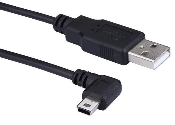 Mini B USB kabe/ nabíjecí kabel 90°/ 5m / Od 1Kč |001| - Mobily a chytrá elektronika