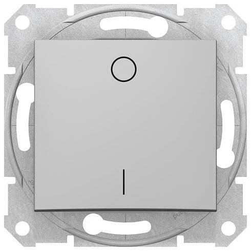 SCHNEIDER SDN0200160 SEDNA Spínač dvojpólový, ř. 2, alu