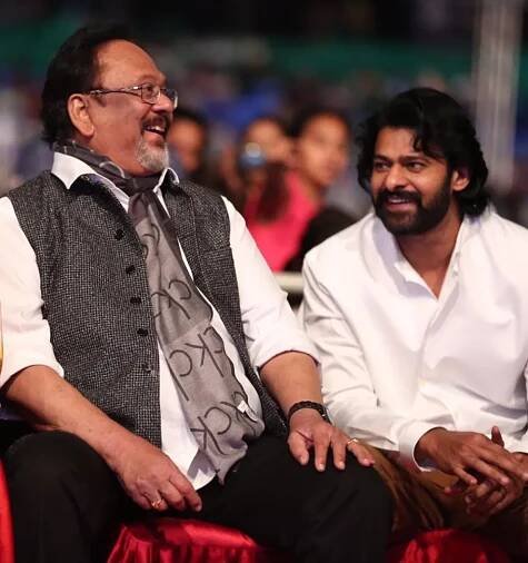 prabhas with uncle krishnam raju