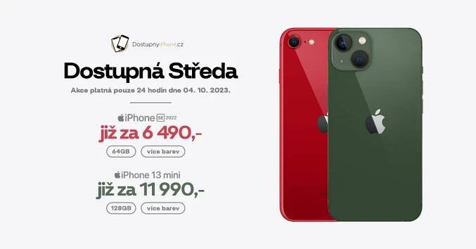 iPhone SE 3 za 6490 Kč či 13 mini za 11990 Kč? Zde je již brzy takto levně seženete
