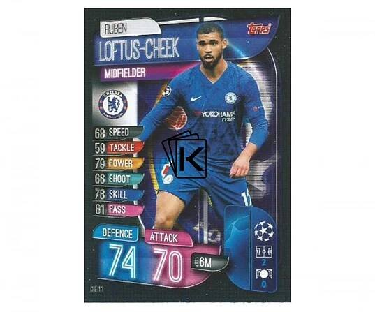 Fotbalová kartička 2019-2020 Topps Champions League Match Attax - Chelsea FC - Ruben Loftus Cheek 14