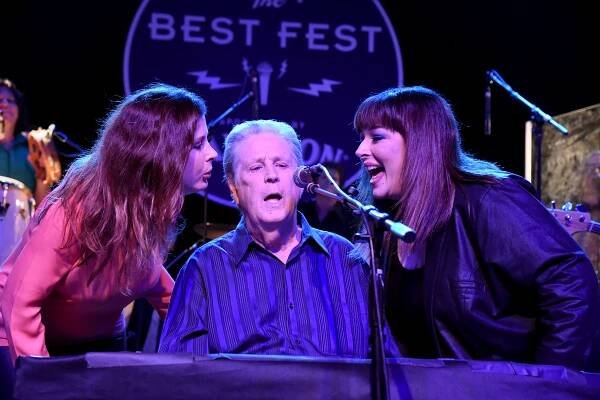 Wendy Wilson, Brian Wilson and Carnie Wilson perform in Los Angeles in March 2015