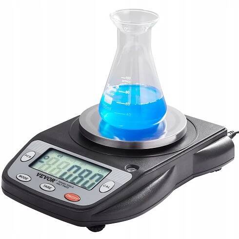 Analytická váha Laboratorní váha 600 g x 0,01 g 6 jednotek Převod Elektronická Hlavní barva černá