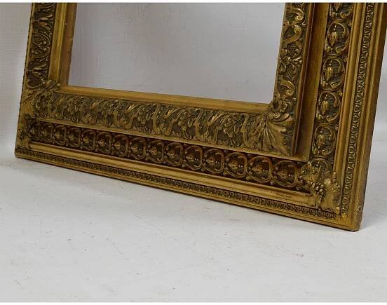 Kolem 1850 Starý rám ozdobné rohy vnitřní 50,5x40,5cm (38771) | Aukro