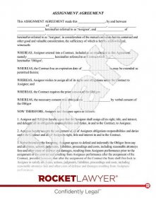 Assignment Agreement document preview