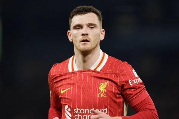 Andrew Robertson of Liverpool F.C. during a UEFA Champions League match.