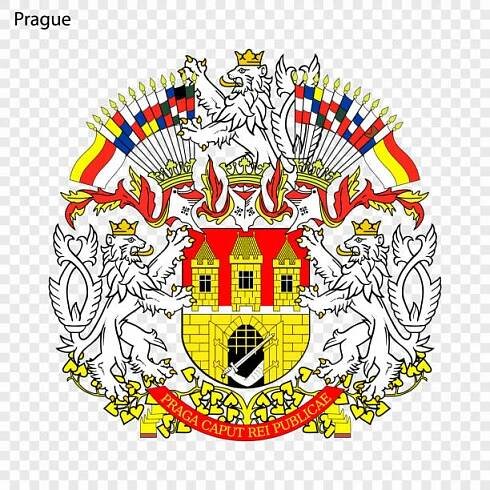 znak města české republiky - czech lion stock ilustrace