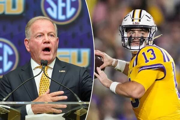 LSU coach Brian Kelly sets record straight on Garrett Nussmeier's injury amid online rumors