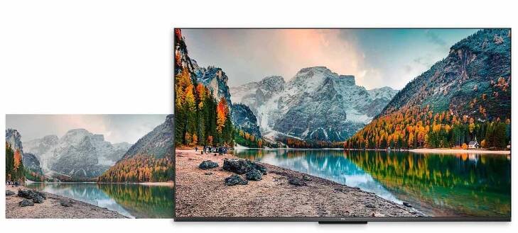 Bezrámečkový design u televize Direct LED TV TCL 55P755_02