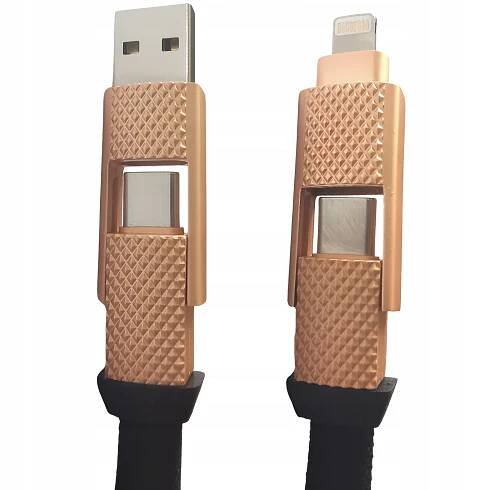 Magnetický kabel 4v1 pro nabíjení přívěsek na klíče 60W 15cm USB C USB A Lightning EAN (GTIN) 5905191068011