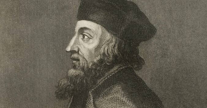 Jan Hus. Své učení neodvolal, rozsudek byl nevyhnutelný