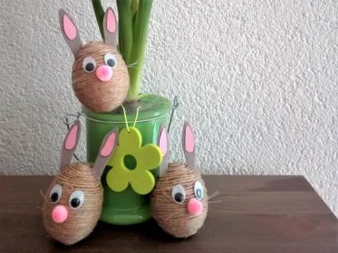 3 jednoduché nápady na velikonoční tvoření z juty - DIY by Hanka