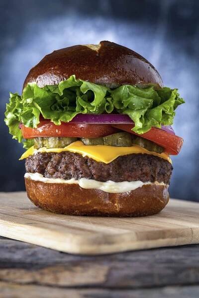Food and Drink Photography Cheese Burger scene