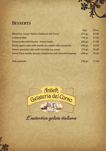 Food Menu | DERBY Pub & Restaurant