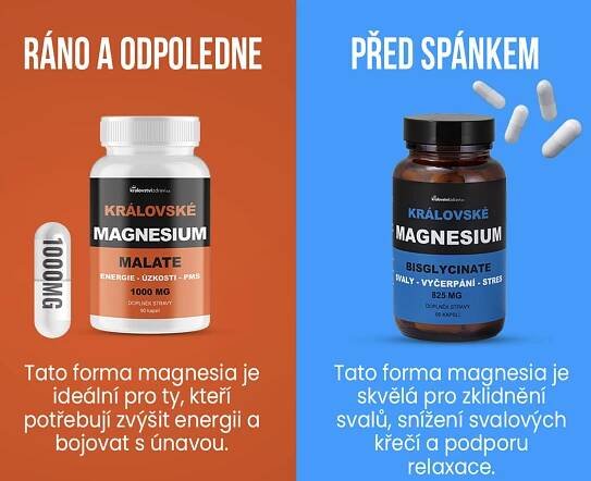 Královský Magnesium Komplex - Hořčík pro den i noc - Kralovstvizdravi.cz