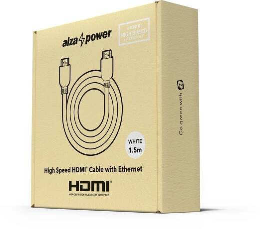 AlzaPower Core HDMI 1.4 High Speed 4K 1.5m bílý