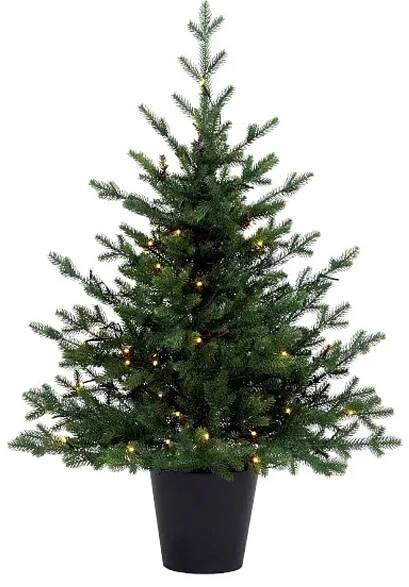 Umělý vánoční stromek v květináči FULL 3D Smrk Přírodní 120cm LED100