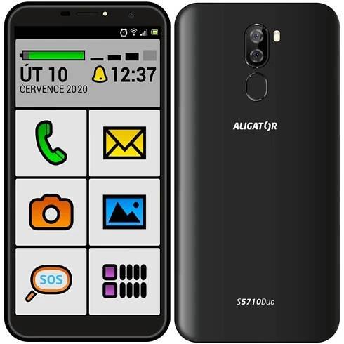 Mobilní telefon Aligator S5710 Senior - černý