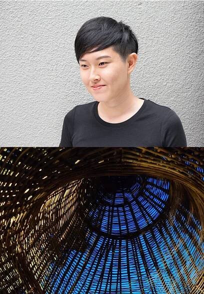 (L) Portrait of artist Zen Teh; (R) ‘Rattan Eco Sprawl: Manifesting the Forest’, rattan, wood and live plants, 2024, Zen Teh|  Zen Teh | STIRworld