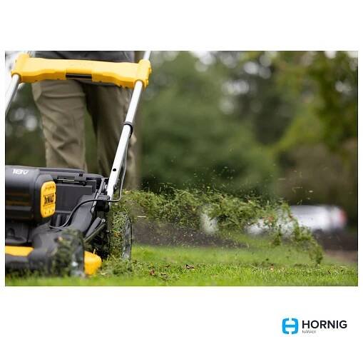 DeWalt DCMWSP156W2 aku bezuhlíková pojezdová sekačka 18V/2*8Ah, 53cm, výška střihu 25-102mm