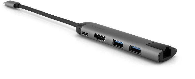 VERBATIM Dokovací stanice USB-C 5v1, 1xHDMI, 1xSB-C, 2xUSB, 1xRJ45, šedá
